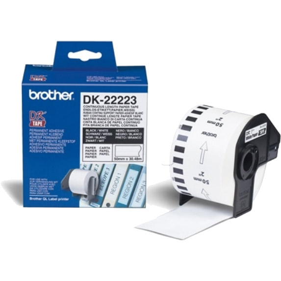 Brother DK-22223 Endlosetiketten  schwarz auf weiß
